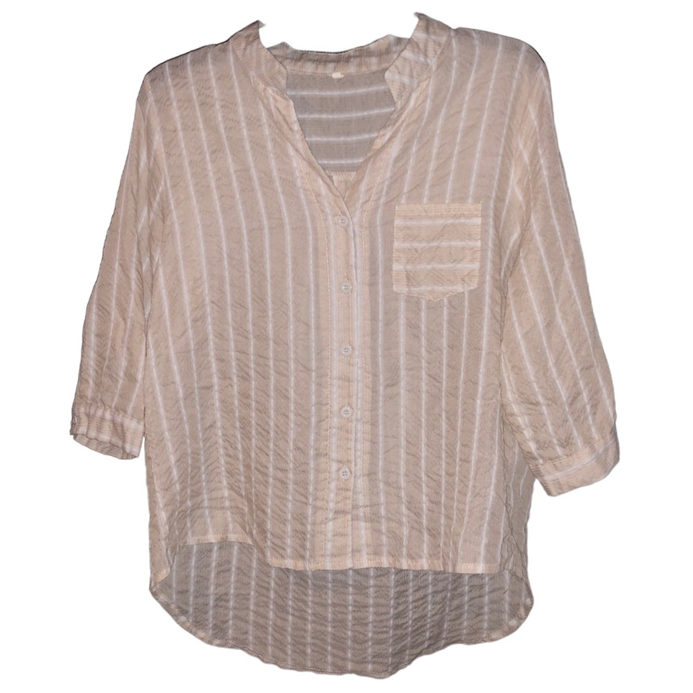 Bikini nation 2XL Long sleeve Beach cover up button down See through flowy